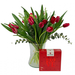 דיל זר טוליפים באדום